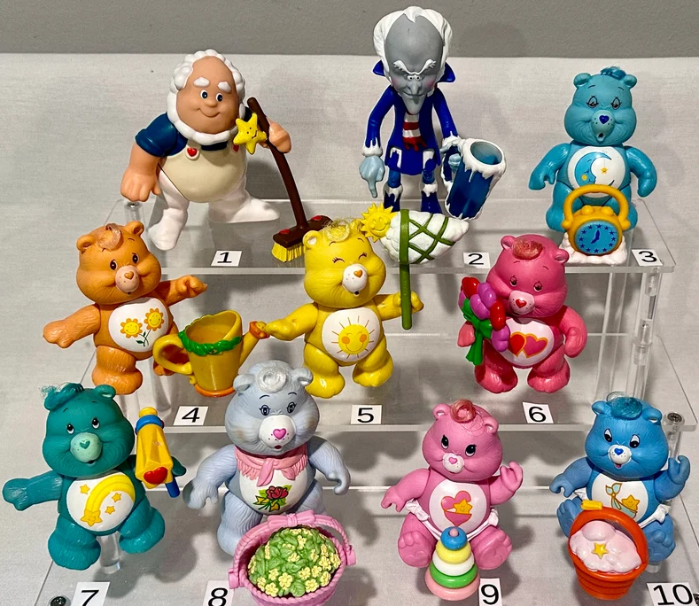 Rare Full Set of 16 Vintage 1983 Kenner Care Bears & Cousins – Posable Plush & Figures – Excellent Condition