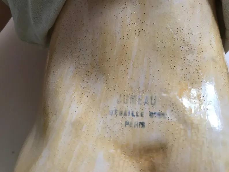 Very Rare Beautiful French Bebe François Gaultier Antique Bisque Doll Exquisite Antique French Dress Museum Quality, 18 inches