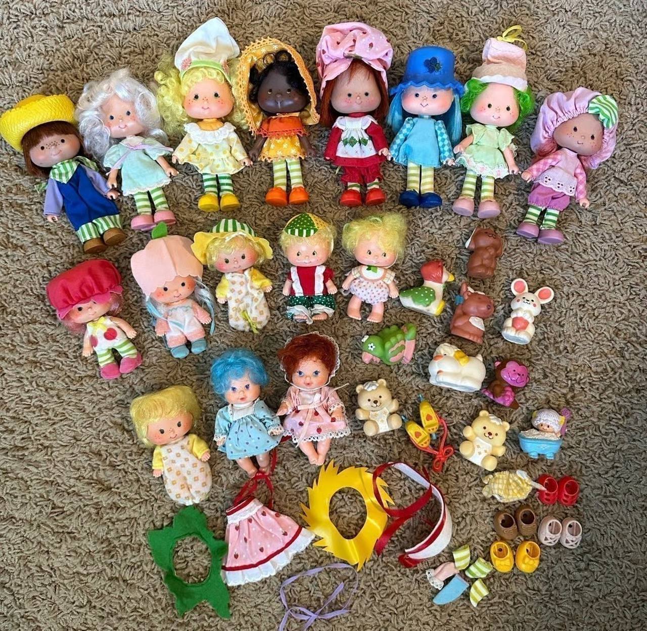 Vintage Strawberry Shortcake Deluxe Carry Cases – 1980s with Characters, Pets & Accessories